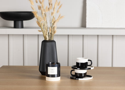 Venture Home Leo & Today Rektangulära Matbord 100 x 100 Nature + Matstolar 2-pack Svart