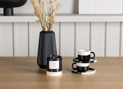 Venture Home Kenth & Leo Matstolar 2-pack Svart + Rektangulära Matbord 100 x 100 Nature