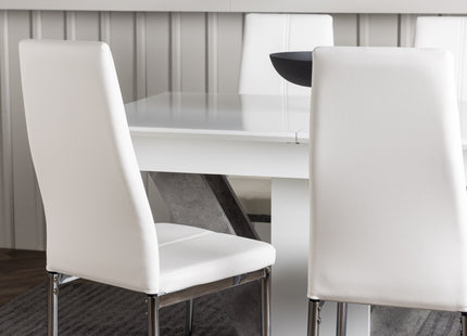 Venture Home Disa & Pastill Rektangulära Matbord 120 x 80 Vit + Matstolar 2-pack Vit