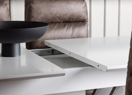 Venture Home Zizo & Disa Matstolar 2-pack Brun + Rektangulära Matbord 120 x 80 Vit