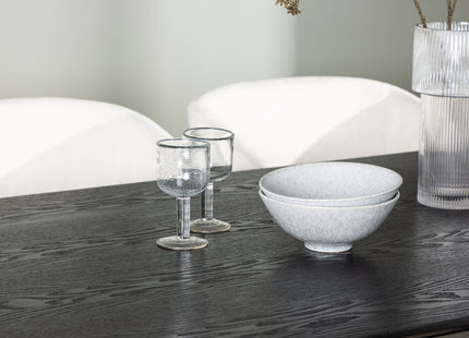 Venture Home Day & Isolde Matstolar 2-pack Offwhite + Ovala Matbord 180 x 90 Svart