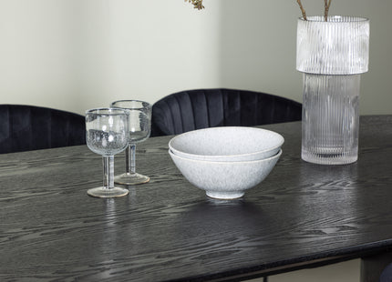 Venture Home Selma & Isolde Matstolar 2-pack Svart + Ovala Matbord 180 x 90 Svart
