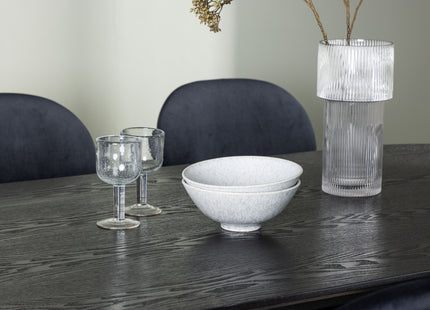 Venture Home Stella & Isolde Matstolar 2-pack Svart + Ovala Matbord 180 x 90 Svart