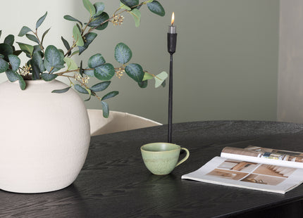 Venture Home Berit & Isolde Matstolar Beige + Ovala Matbord 180 x 90 Svart