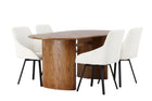 Venture Home Rosie & Isolde Matstolar 2-pack Beige + Ovala Matbord 180 x 90 Nature
