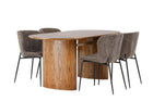 Venture Home Modesto & Isolde Matstolar 2-pack Brun + Ovala Matbord 180 x 90 Nature