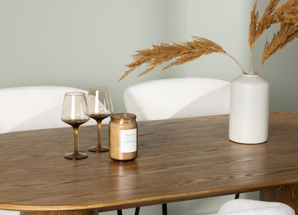 Venture Home Day & Isolde Matstolar 2-pack Offwhite + Ovala Matbord 180 x 90 Nature