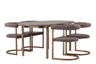 Venture Home Andy & Morning Ovala Matbord 180 x 90 Nature + Matstolar 2-pack Brun