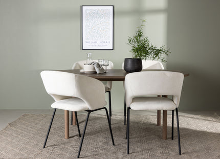 Venture Home Day & Andy Matstolar 2-pack Offwhite + Ovala Matbord 180 x 90 Nature
