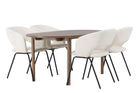 Venture Home Day & Andy Matstolar 2-pack Offwhite + Ovala Matbord 180 x 90 Nature