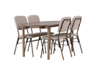 Venture Home Seda & Andy Matstolar 2-pack Beige + Ovala Matbord 180 x 90 Nature