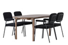 Venture Home Yesterday & Andy Matstolar 2-pack Svart + Ovala Matbord 180 x 90 Nature