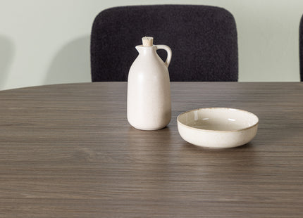 Venture Home Yesterday & Andy Matstolar 2-pack Svart + Ovala Matbord 180 x 90 Nature