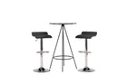 Venture Home Jonna & Bistro Barstolar 2-pack Svart + Barbord ⌀60 Svart