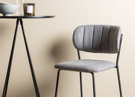 Venture Home Bell & Bistro Barstolar 2-pack Grå + Barbord ⌀60 Svart