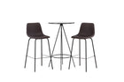 Venture Home Alexi & Bistro Barstolar 2-pack Brun + Barbord ⌀60 Svart