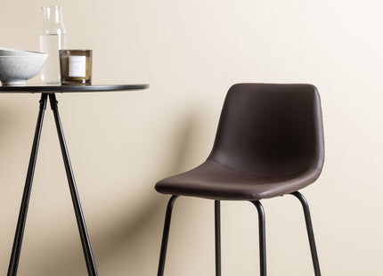 Venture Home Alexi & Bistro Barstolar 2-pack Brun + Barbord ⌀60 Svart