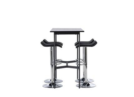 Venture Home Rax & Jonna Barbord 120 x 60 Svart + Barstolar 2-pack Svart