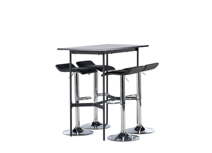 Venture Home Rax & Jonna Barbord 120 x 60 Svart + Barstolar 2-pack Svart