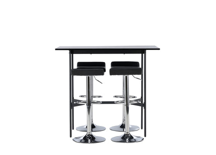Venture Home Rax & Jonna Barbord 120 x 60 Svart + Barstolar 2-pack Svart