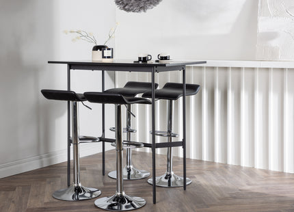 Venture Home Rax & Jonna Barbord 120 x 60 Svart + Barstolar 2-pack Svart