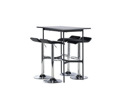 Venture Home Rax & Jonna Barbord 120 x 60 Svart + Barstolar 2-pack Svart