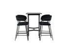 Venture Home Rax & Lui Barbord 120 x 60 Svart + Barstolar 2-pack Svart