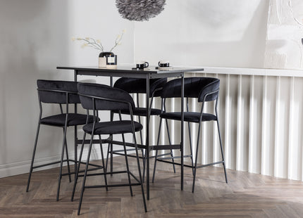 Venture Home Rax & Lui Barbord 120 x 60 Svart + Barstolar 2-pack Svart