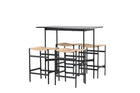 Venture Home Polly & Rax Barstolar 2-pack Nature + Barbord 120 x 60 Svart