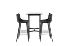 Venture Home Alexi & Rax Barstolar 2-pack Brun + Barbord 120 x 60 Svart