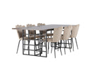 Furniture Fashion Limhamn & Ystad Matstolar 2-pack Beige + Rektangulära Matbord 220 x 100 Mocca