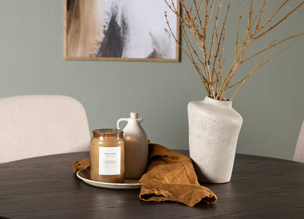 Venture Home Olivia & Seda Runda Matbord ⌀110 Mocca + Matstolar 2-pack Beige