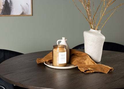Venture Home Olivia & Selma Runda Matbord ⌀110 Mocca + Matstolar 2-pack Svart