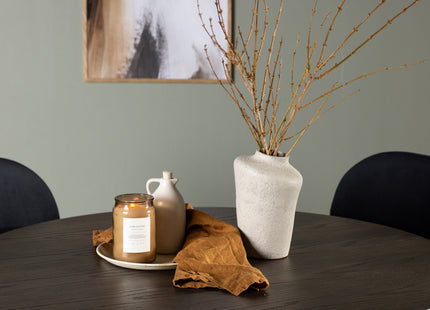 Venture Home Olivia & Stella Runda Matbord ⌀110 Mocca + Matstolar 2-pack Svart