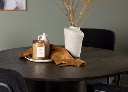 Venture Home Olivia & Yesterday Runda Matbord ⌀110 Mocca + Matstolar 2-pack Svart