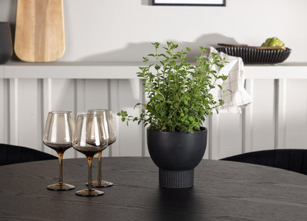 Venture Home Olivia & Selma Runda Matbord ⌀110 Svart + Matstolar 2-pack Svart