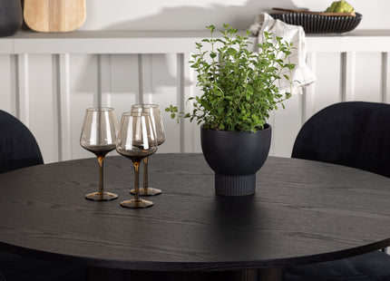 Venture Home Olivia & Stella Runda Matbord ⌀110 Svart + Matstolar 2-pack Svart