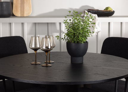 Venture Home Olivia & Yesterday Runda Matbord ⌀110 Svart + Matstolar 2-pack Svart