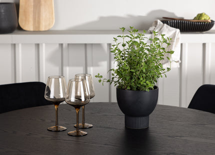 Venture Home Olivia & Night Runda Matbord ⌀110 Svart + Matstolar 2-pack Svart