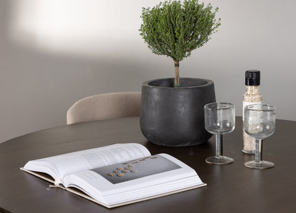 Venture Home Modesto & Kaseidon Matstolar 2-pack Beige + Runda Matbord ⌀100 Mörkbrun