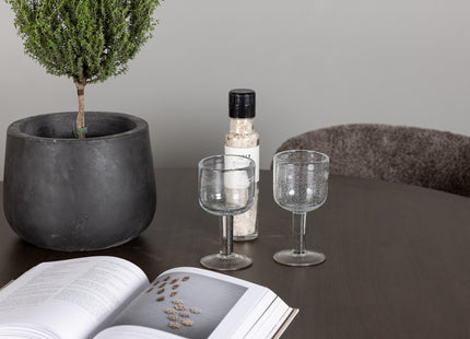 Venture Home Modesto & Kaseidon Matstolar 2-pack Brun + Runda Matbord ⌀100 Mörkbrun