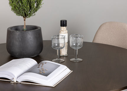 Venture Home Kaseidon & Polar Runda Matbord ⌀100 Mörkbrun + Matstolar 2-pack Beige