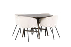 Venture Home Berit & Kaseidon Matstolar Beige + Runda Matbord ⌀100 Mörkbrun
