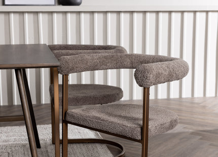Venture Home Kaseidon & Morning Rektangulära Matbord 120 x 80 Mörkbrun + Matstolar 2-pack Brun
