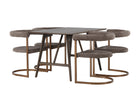 Venture Home Kaseidon & Morning Rektangulära Matbord 120 x 80 Mörkbrun + Matstolar 2-pack Brun