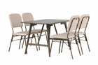Venture Home Kaseidon & Seda Rektangulära Matbord 120 x 80 Mörkbrun + Matstolar 2-pack Beige