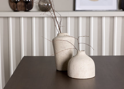 Venture Home Kaseidon & Seda Rektangulära Matbord 120 x 80 Mörkbrun + Matstolar 2-pack Beige
