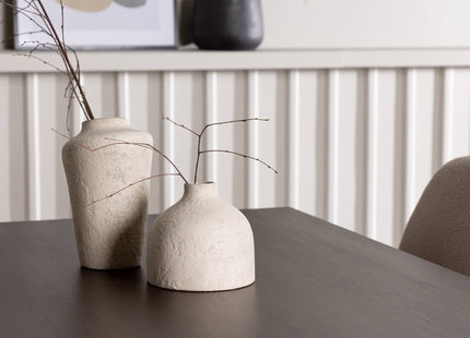 Venture Home Kaseidon & Polar Rektangulära Matbord 120 x 80 Mörkbrun + Matstolar 2-pack Beige