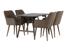 Venture Home Kaseidon & Tomorrow Rektangulära Matbord 120 x 80 Mörkbrun + Matstolar 2-pack Brun