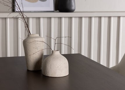 Venture Home Kaseidon & Rosie Rektangulära Matbord 120 x 80 Mörkbrun + Matstolar 2-pack Beige